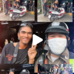 เจ้าหน้าที่เข้าช่วยเหลือประชาชนกรณีรถยนต์สตาร์ทไม่ติดอยู่ริมทาง